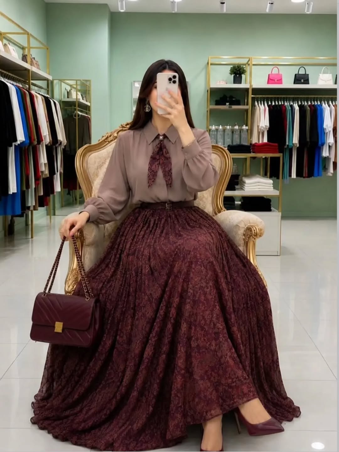 شومیز دامن هیوا ست سه تیکه