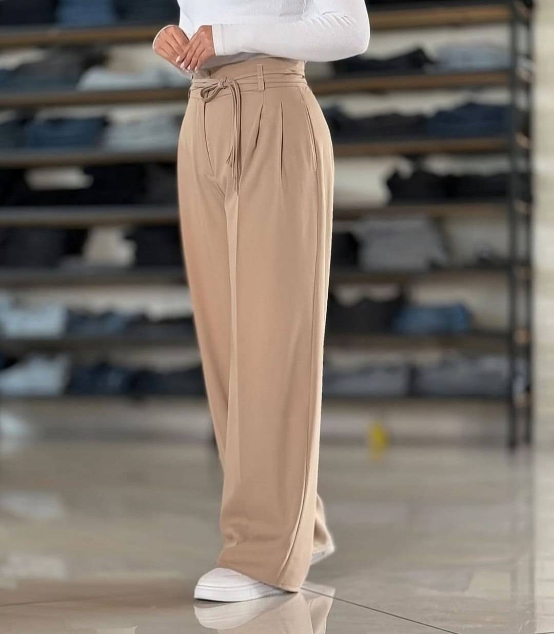 شلوار بگ کمربندار - Image 4