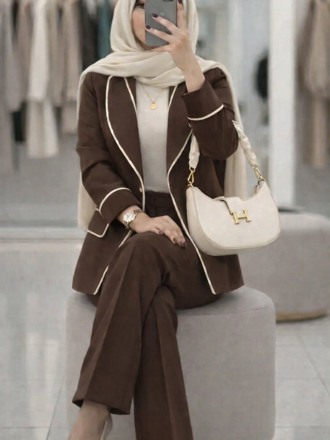 کت شلوار مغزی دوزی وانیک - Image 4